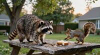 wild animals neighborhood feeding