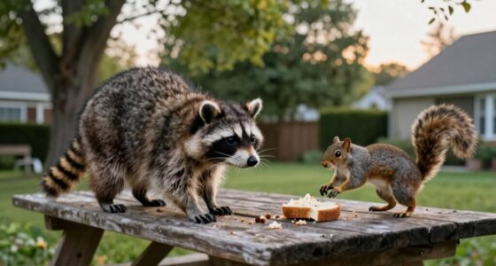 wild animals neighborhood feeding