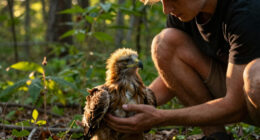 Big Bear eaglet Sandy took a scary tumble. See how she's doing