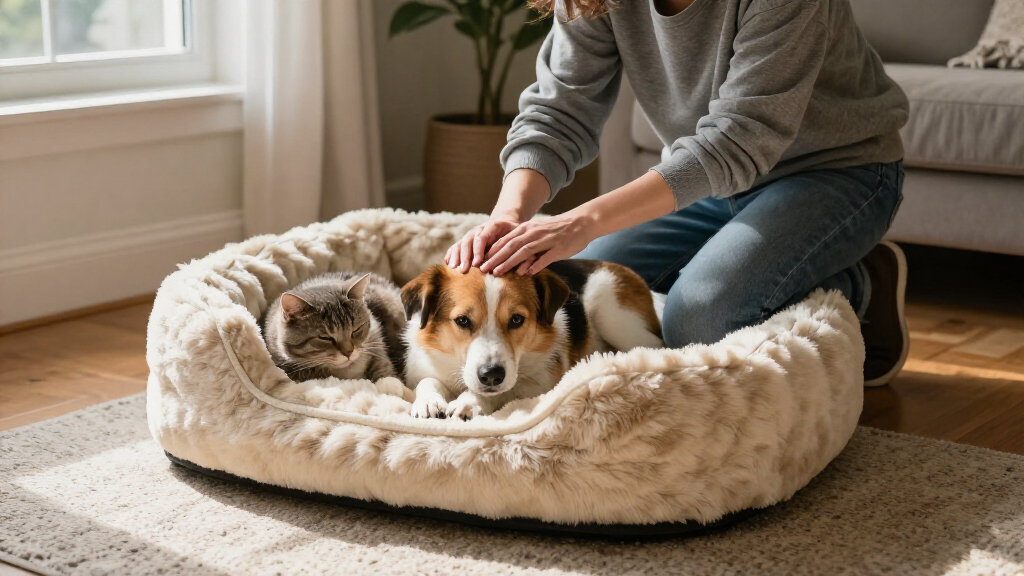 Prime Members: Bedsure ComfyFleece Faux Fur Dog & Cat Bed (Various Sizes) From $16.20